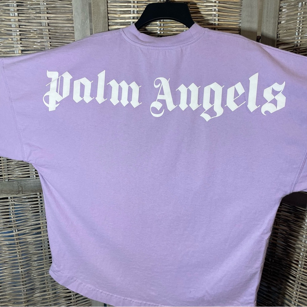Palm Angels Classic Over Logo Short-Sleeve T-Shirt 'Lilac' - size Medium